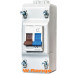 2 way plastic meter supply isolator IP20 - c/w double terminal main switch (6-pack)